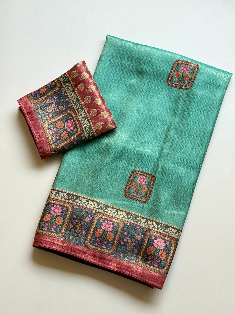 Roopkala Premium Jari Weaving Softy Silk Saree -   SKY