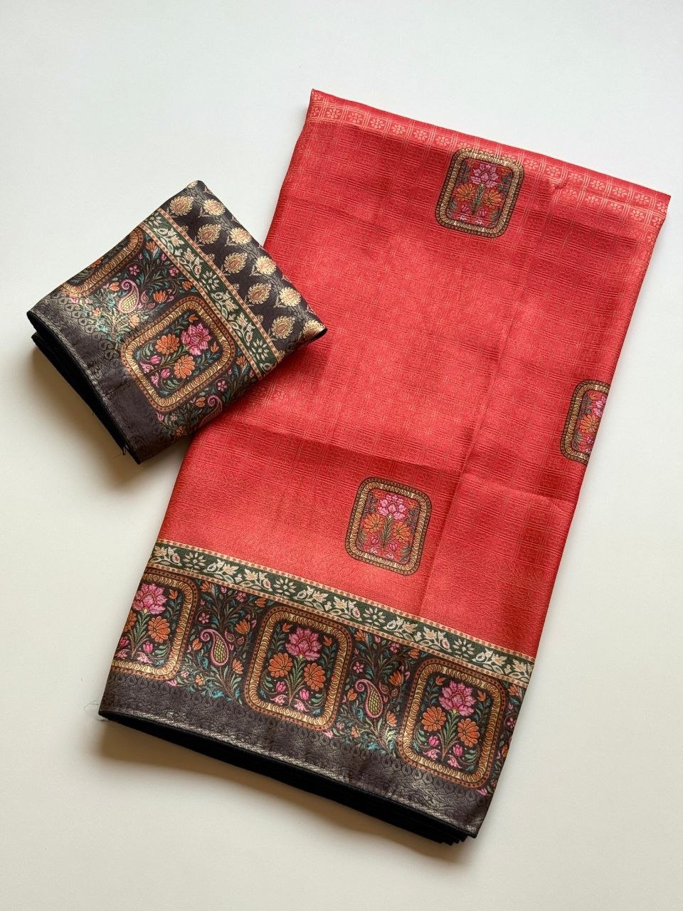 Roopkala Premium Jari Weaving Softy Silk Saree -   RED