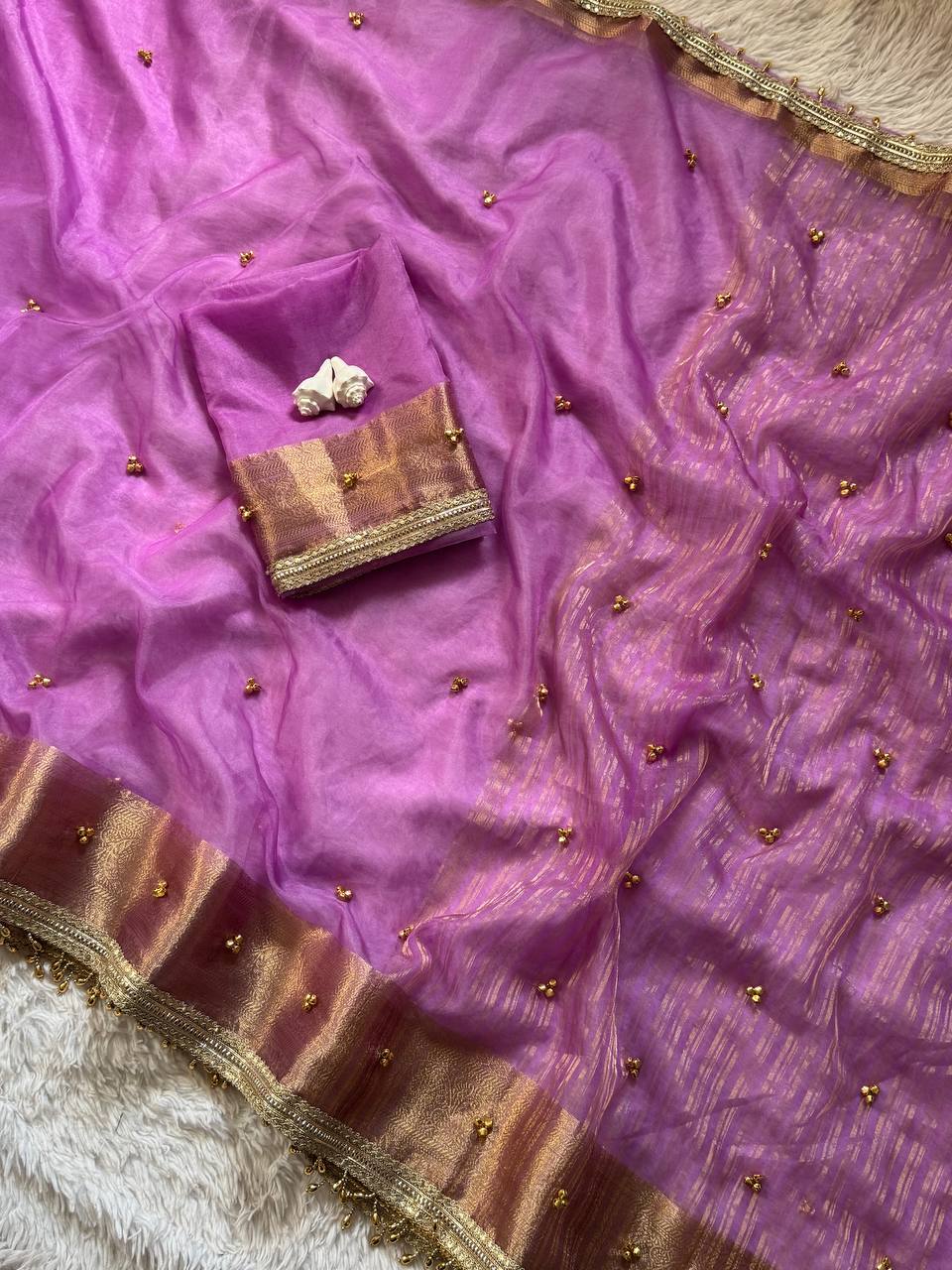 Trending Real Ghungroo Tissu Silk Saree with Designer Pallu-PURPLE