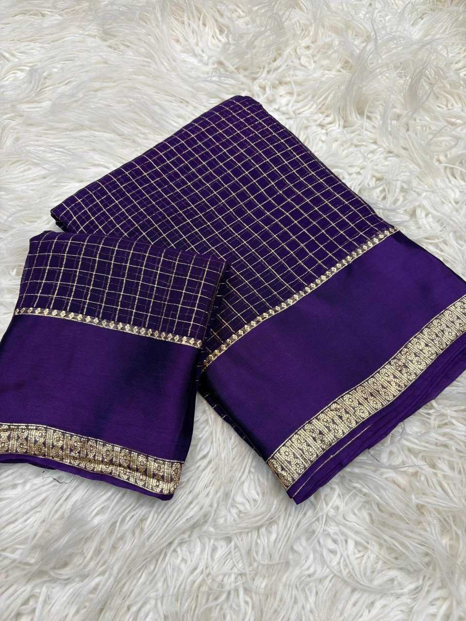 Charming Pure Viscose Georgette Fabric With Satin Border Work Saree With Blissful Blouse Piece